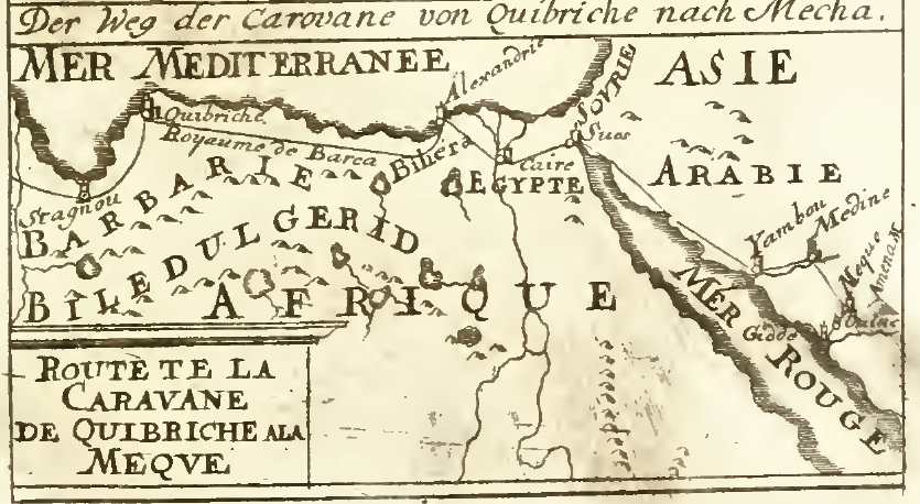 'Route te la Caravane de Quibriche a la Meque', A. Manesson (German edn., 1719)