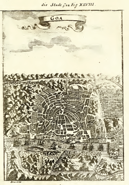 'Die Stadt Goa', A. Manesson, Dis Beschreibung des ganzen Weltreiches (Frankfurt am Main, 1719)
