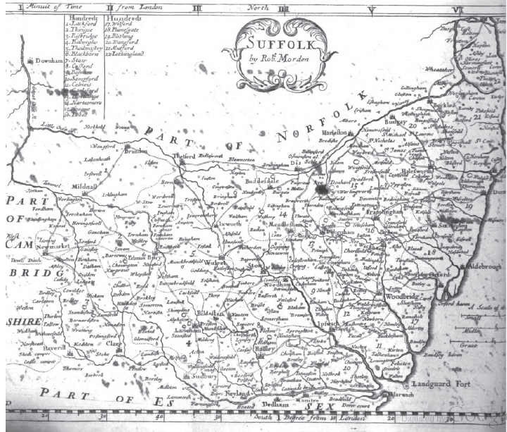 MAP PLATE Suffolk New Descrip & State Of E Morden R 1704 2ndED Betwpp78&79 DL CSG 010112.PNG