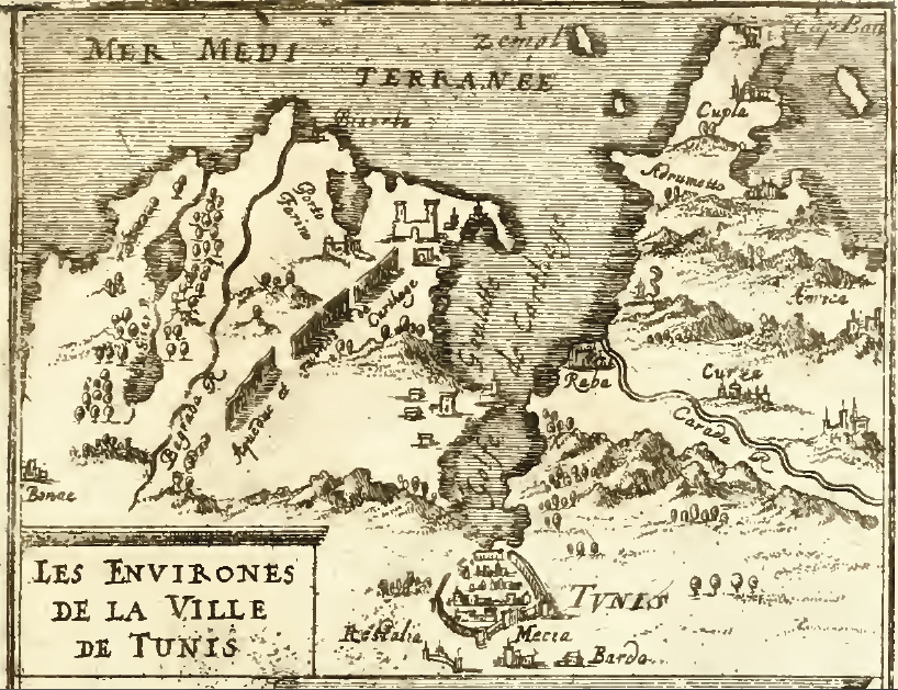 'Les environs de la ville de Tunis', A. Manesson. German edn. (1719)