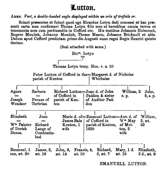 Lutton Visitation Devonshire 1620 Colby 1672 p173.JPG