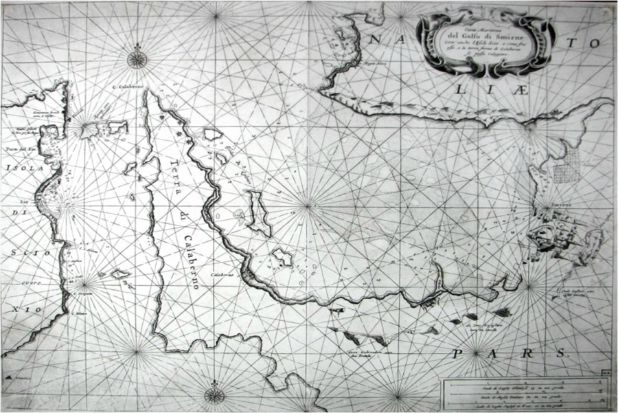 thumbnail "'Carta Maritima del Golfo di Smirne', Francecsco M. Levanto (XXXX, 1664)