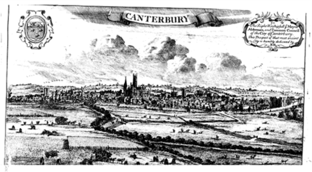 ENGRAVING Canterbury The Antiquities Cant 2Pts Somner W Byerly 1703 OppTP.png