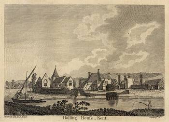 ENGRAVING Halling Hall Kent Lowry 1786.jpg
